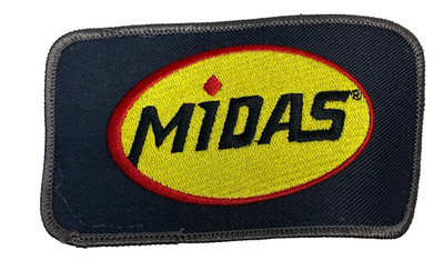 Vintage Auto Repair Car Car MIDAS BRAKES MUFFLERS Iron/Sew on Patch