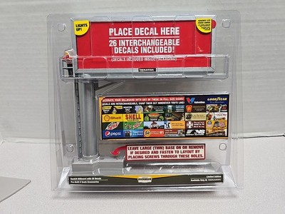 NEW Menards Backlit Billboard O Scale Lighted Sign 26 Interchangeable Decals
