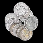 12 Run of Silver Mercury Dimes, 1934-1945