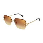 Brand New Cartier Sunglasses Ct 0466/S-004 Brown/Gradient Gray