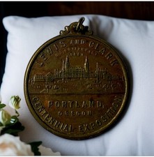 Antique Lewis and Clark Copper Centennial Exposition medal