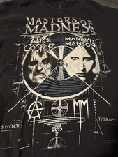 Marilyn Manson Alice Cooper 2013 Tour Tshirt 2xl