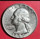 1957D Choice Uncirculated US Washington SILVER Quarter! "DENVER" Mint! Old Coin!