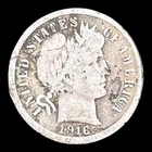 1916 Barber Silver Dime