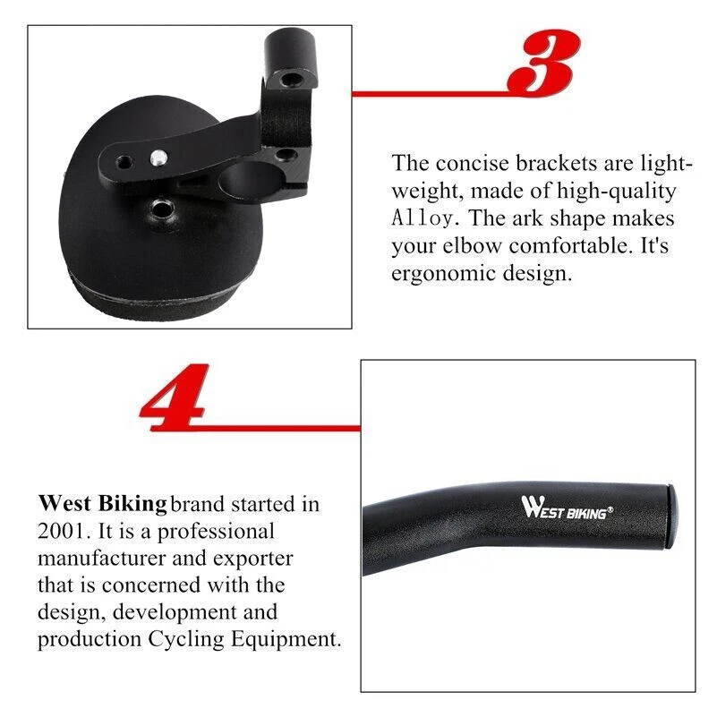 Fahrrad Rest Lenker Clip auf Aero Bars Rennrad Erweiterung Triathlon Aerobars - Bild 4 von 4