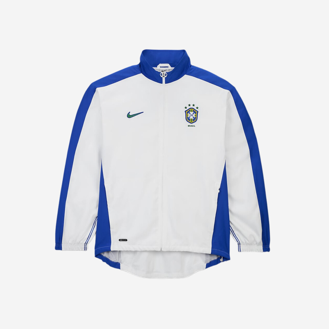 Nike Brazil 1998 Reissue Soccer Replica Track Jacket White Nike Brazil 1998 Reissue Soccer Replica Track Jacket White