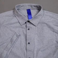 Kit And Ace Slim Fit City Tech Short Sleeve Button Up Shirt Preppy Stretch XL