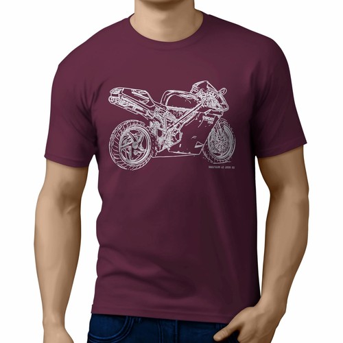 Camiseta JL Illustration para A Ducati 996R Ventilador de Motocicleta - Imagen 2 de 24