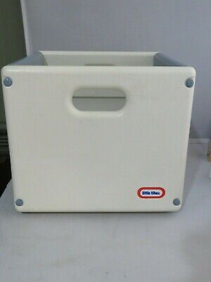 Vintage Rare Little Tikes Blue White Storage Cube Bin For