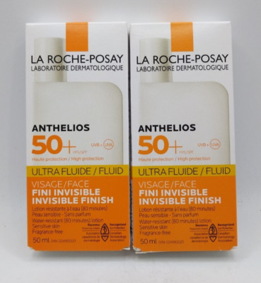 2X! New! La Roche-Posay ANTHELIOS 50+ SPF ULTRA FLUID Invisible Finish 50ML