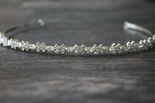 Round Shape 3.80ct Vivid White Cubic Zirconia Stunning 925 Silver Simple Tiara