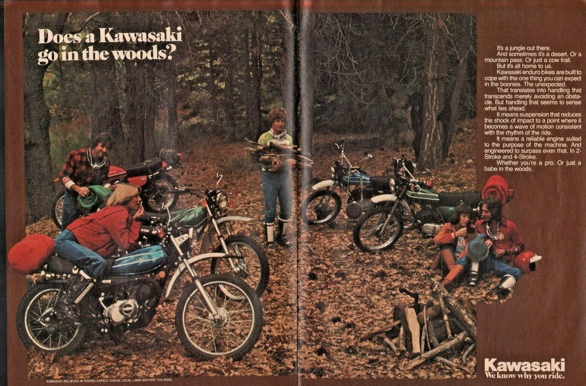 1978 Kawasaki Enduro Bikes 2 Page Vintage Motorcycle Ad eBay