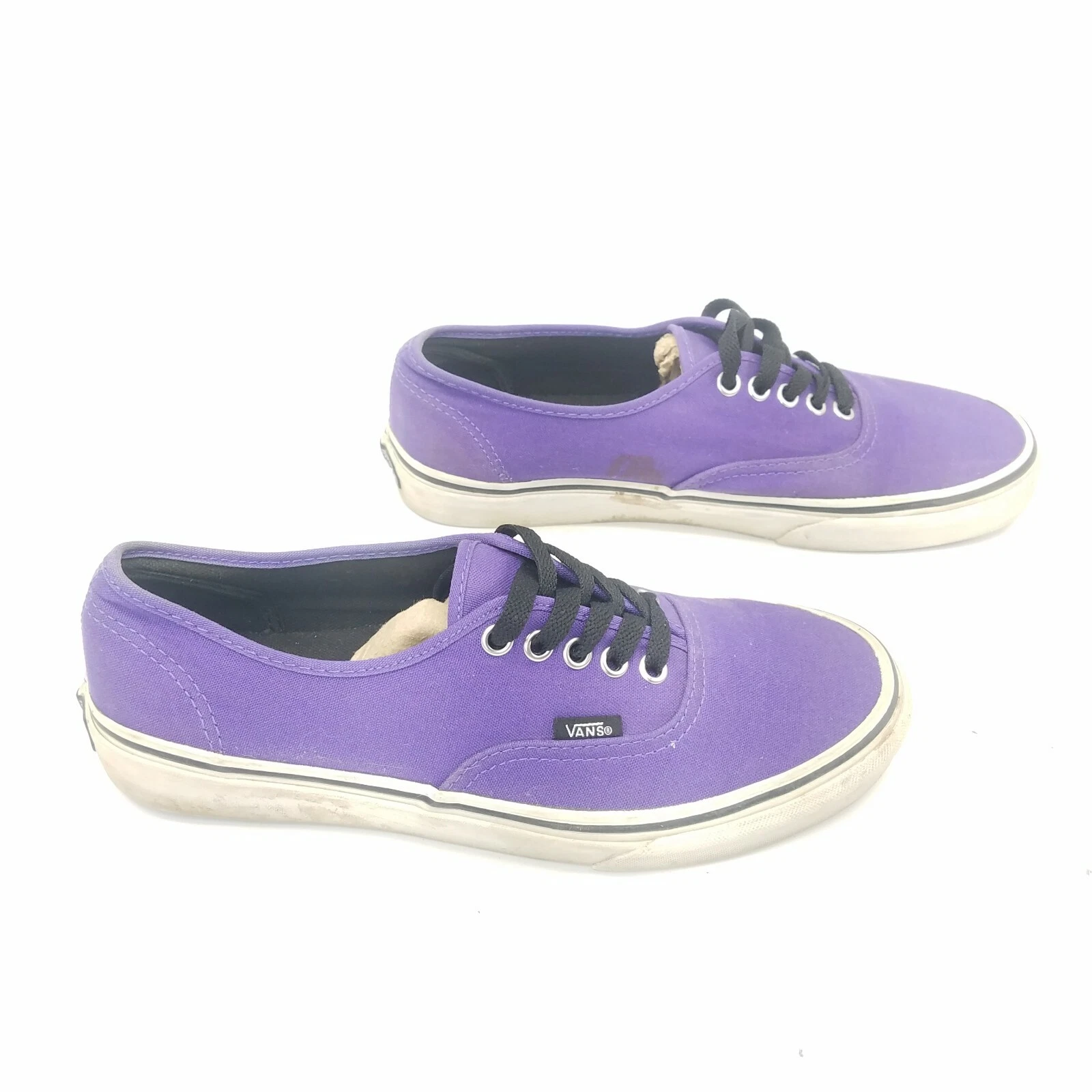 Scarpe Vans Off The Wall viola tela stringate sneaker skate ballerine uomo taglia 7 5