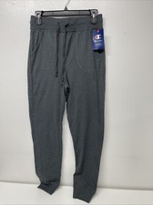 Womens Champion Jogger Sweatpants Dark Gray Size S Drawstring Pockets Athleisure