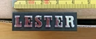 Lester emblem, lettering