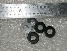PLAIN FLAT WASHERS  #8 HOLE X 3/8" OD  BLACK OXIDE  STEEL - 100 pcs