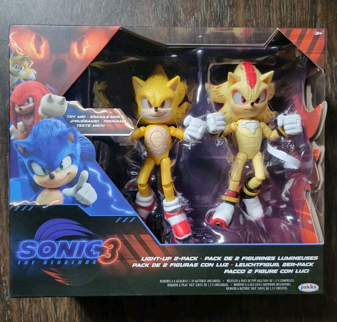 SHIPS TODAY* Super Shadow Super Sonic 3 Jakks 5 SHIPS TODAY* Super Shadow Super Sonic 3 Jakks 5