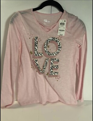 Epic Threads Macy s LOVE T-Shirt, Long Sleeves for Girls Size L New w/Tags