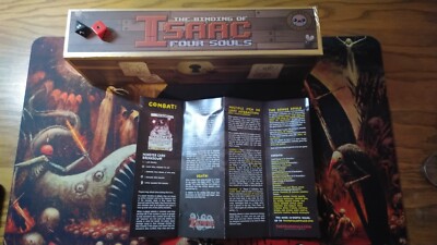 Binding of Isaac: Four Souls Kickstarter, Bag, 100 Coins, Gold Box, Cards, Dice