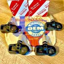 4x Genuine 42607-06011 PMV-C010 Tire Pressure Sensor TPMS For Ty Scion Lexus US
