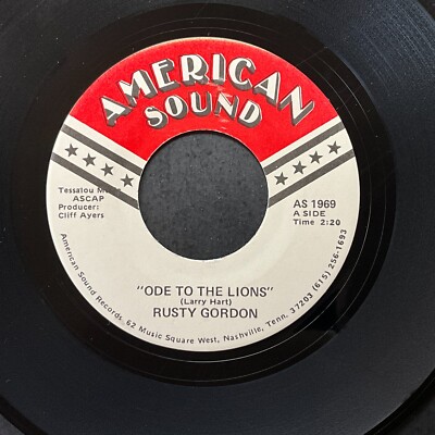 Rusty Gordon, Ode To The Lions (Space Shuttle Wake Up Call), 7'' 45rpm, Vinyl VG+