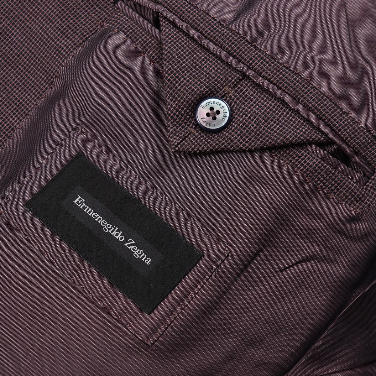 Ermenegildo Zegna Pink and Charcoal Subtle Patterned Sport