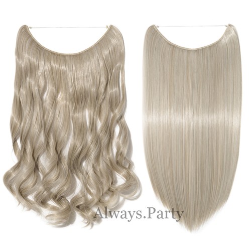 Elastic Wire Hair Extensions Headband Invisible Wire Real Secret Long 140g Ah - Picture 22 of 28