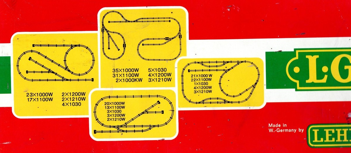 LGB VINTAGE 20601 G-SCALE 3-TONE TRAIN SET 12FT TRACK GERMANY 206