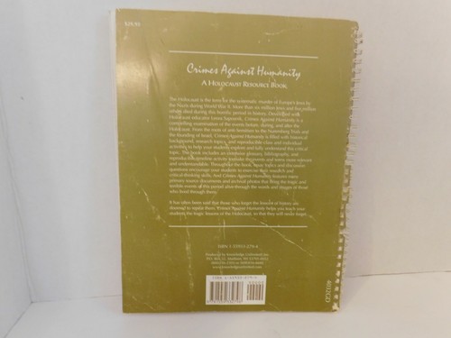 Crimes Against Humanity: A Holocaust Resource Book by Knowledge Unlimited FR SHP - Picture 2 of 9