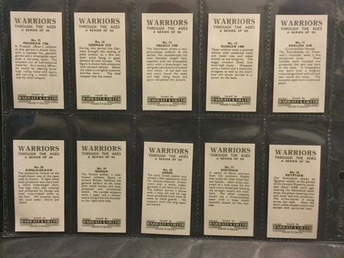 1962 Barratt Warriors Through the Ages Set of 25 Cards Sku34S - Picture 5 of 7