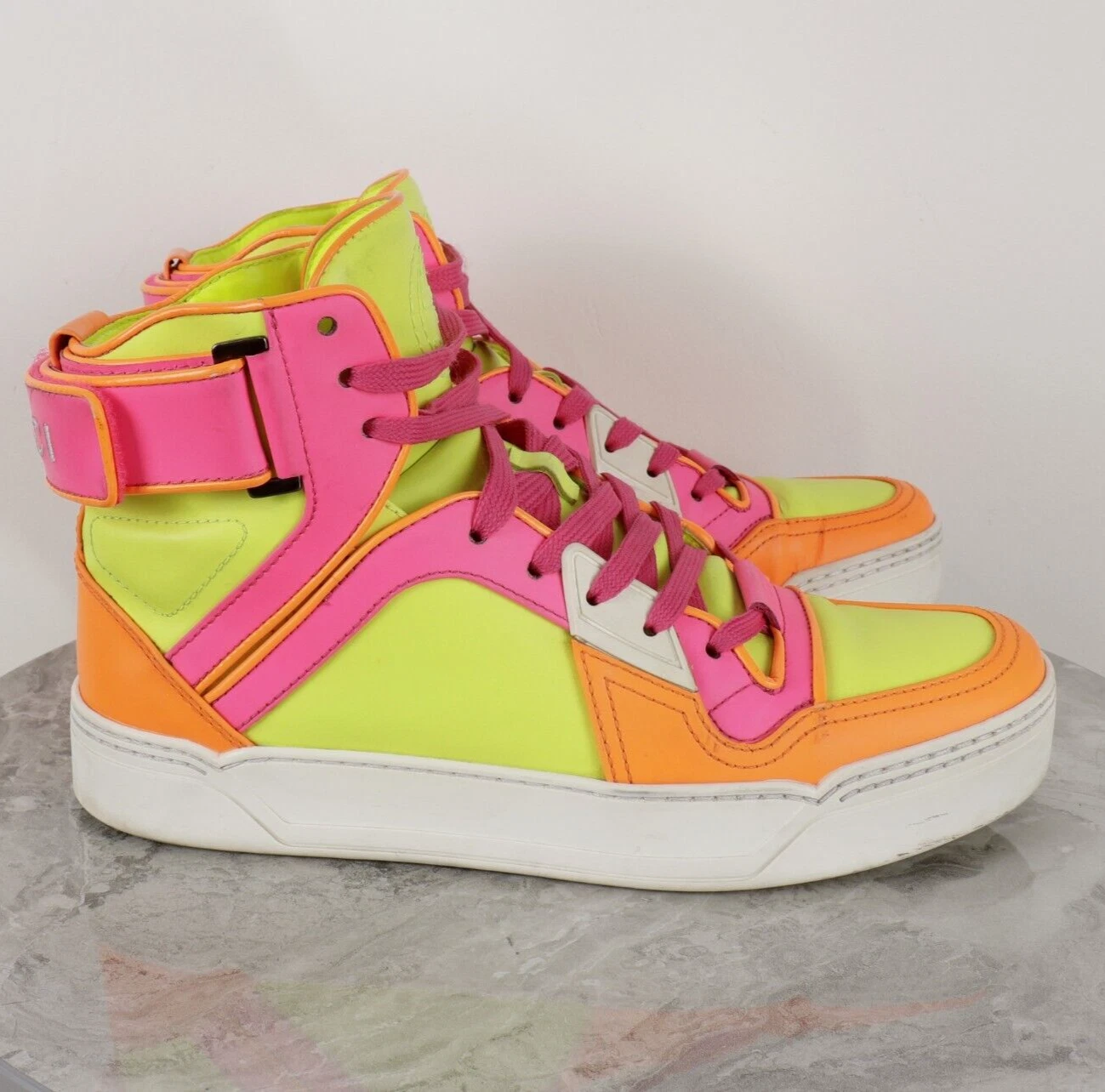 Baskets hautes Gucci GG logo « fluo mat » basket multicolore néon pointure 38