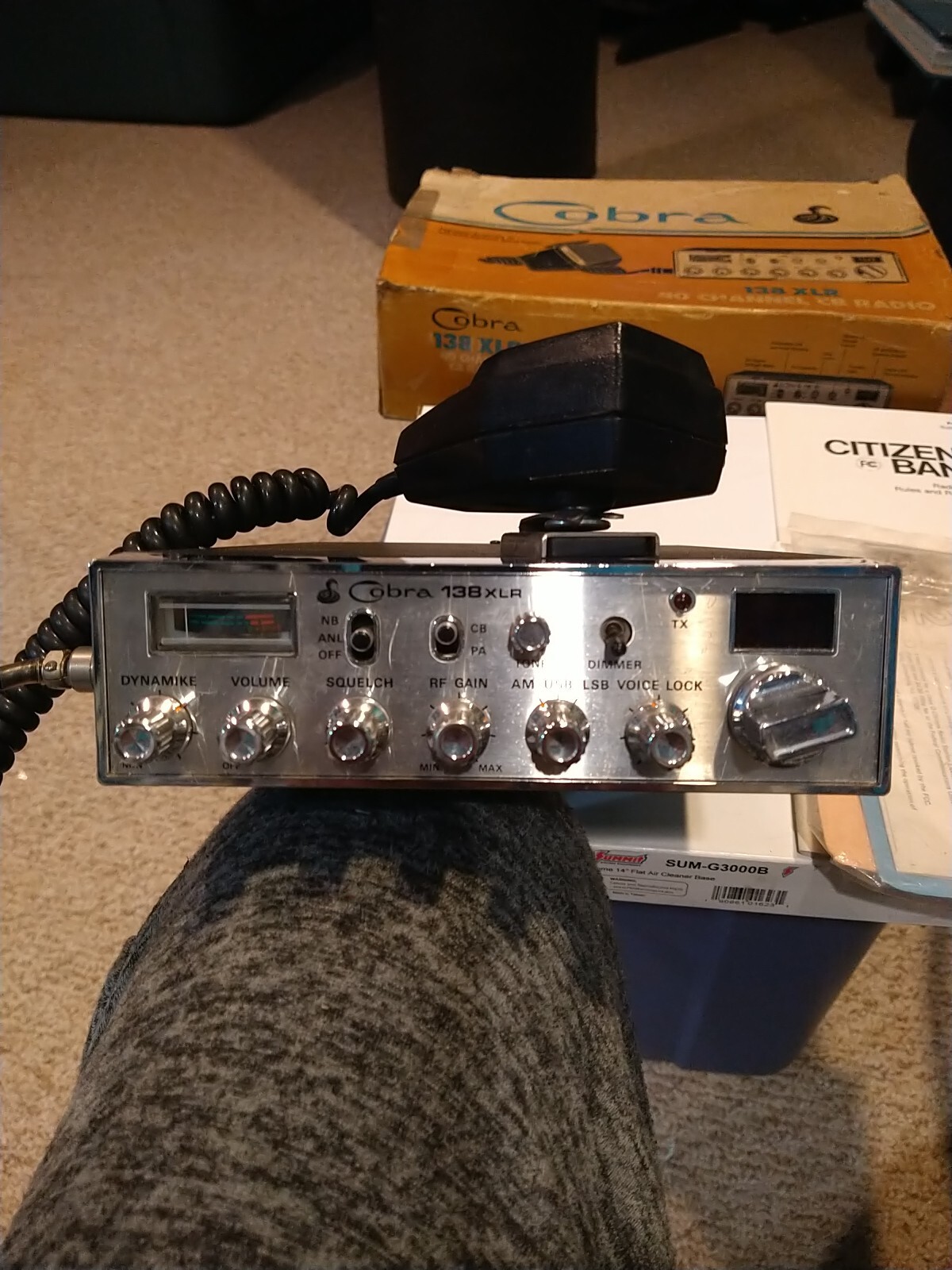 COBRA 138 XLR MOBILE CB RADIO 1977 WITH BOX AND ALL PAPERWORK+ EXTRA