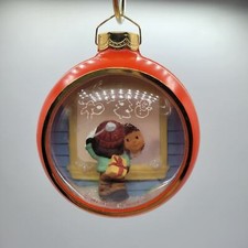 Hallmark Peek Through Friendship Orange Winter Scene Christmas Ornament