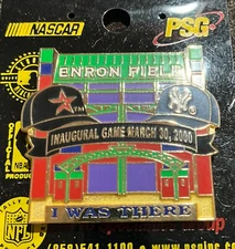 ENRON FIELD Inaugural Game I Was There Pin Houston Astros vs New York Yankees