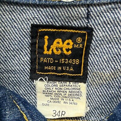 Vintage Lee Riders Denim Jacket Men's Size 34 R - PATD Vintage Lee Riders Denim Jacket Men's Size 34 R - PATD