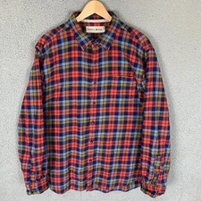 The Normal Brand Shirt Mens XXL Plaid Long Sleeve Button Up Flannel Cotton