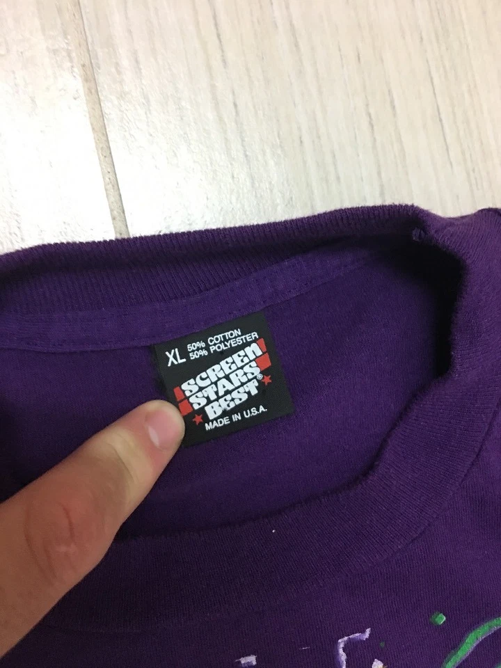 Camiseta De Colección Screen Stars Mississippi Best XLarge púrpura MardiGras 50/50 Foto 4 de 4