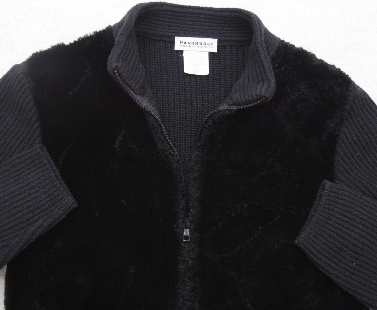 ALTRA Giacca Cappotto Nero Parkhurst Donna Piccola Zip Tinta Unita Cotone Acrilico Donna JKT173