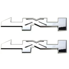 2x 14-22 Right or Left Fender 4x4 Emblem Badge 3D Nameplate 22813983 Chrome