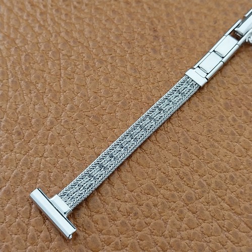 1/2" White Gold-Filled Mesh JB Champion Ladies Unused 1960s Vintage Watch Band - Picture 4 of 9