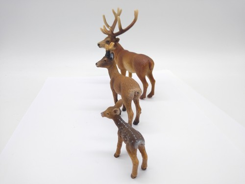 Schleich Deer Family Stag Deer & Baby - Very Good Condition - Foto 4 di 10