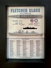 Fletcher Class Destroyer Memorial Display Box, WW2, 5.75" x 7.75", Black