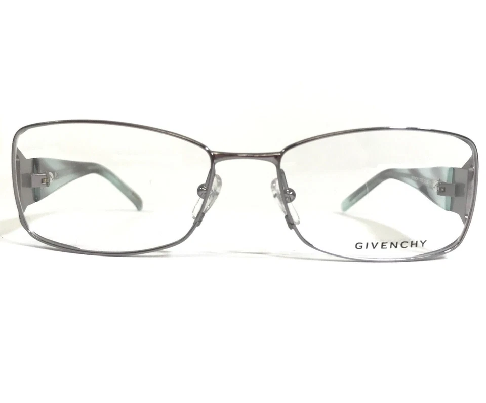 Monturas de gafas Givenchy VGV266 COL.0A86 cuerno verde cuadrado plateado 54-17-130 Foto 2 de 4