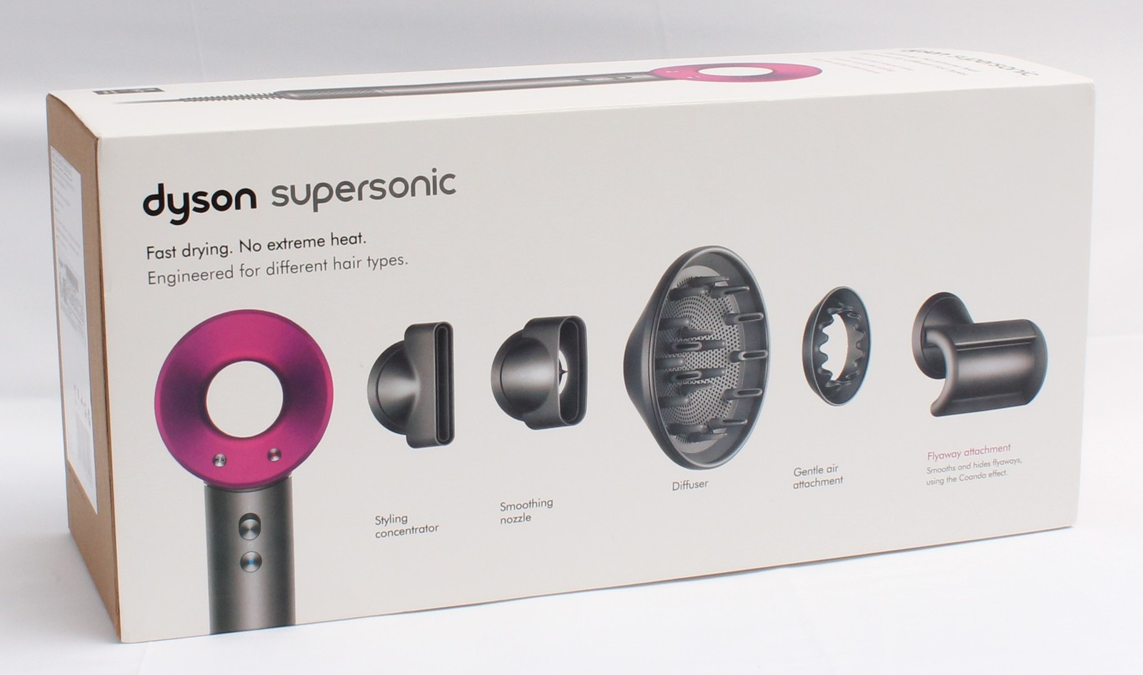 Dyson Supersonic Hair Dryer - Iron/Fushia - 5 Styling Attachments (NR)