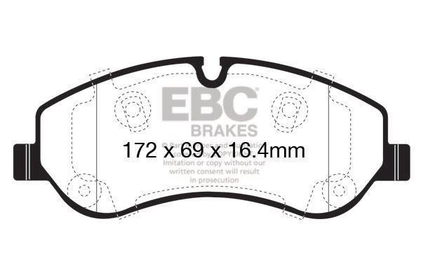 EBC DPX2151 BRAKE PAD SET DISC BRAKE Front