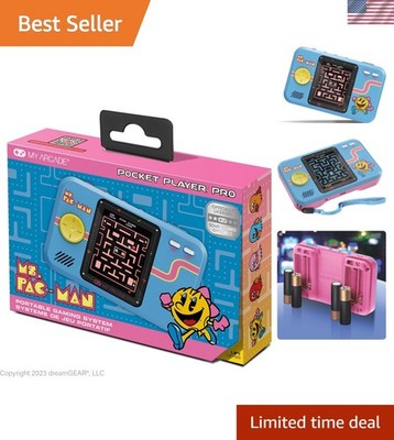 Ms. Pac-Man Pocket Player Pro: Retro Games, Portable Games, 2.75'' Color Display
