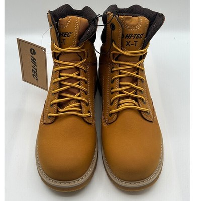 Hi-Tec MCadeM 7in Work Boots Men's 8.5M,Wheat Steel Toe Waterproof Oil Resistant
