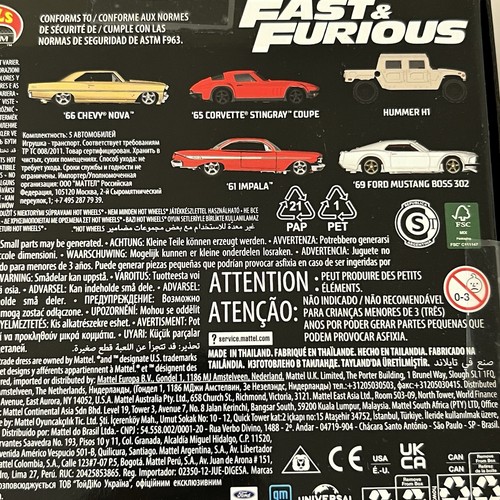 1/64 Fast And Furious Premium Bundle Set Of 5 Hot Wheels Fast And Furio mini car - Picture 6 of 7