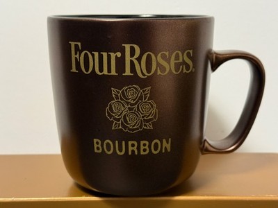 Four Roses Bourbon Whiskey Copper Brown Large Mug - 4 1/4'' Tall