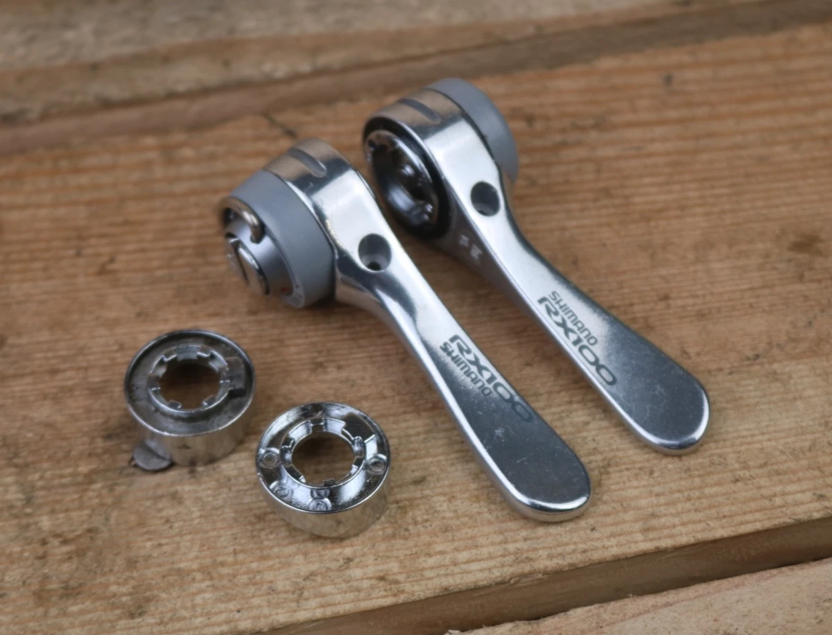 Commandes De Vitesse Shimano Vintage Pour Vélo Route – Pince Métal Argenté (boulon Manquant)